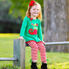 AL Limited Girls Christmas Holiday Elf Stocking Top & Stripe Pants Outfit Set - Lil FashionAva 
