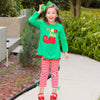 AL Limited Girls Christmas Holiday Elf Stocking Top & Stripe Pants Outfit Set - Lil FashionAva 