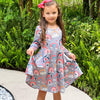 AL Limited Girls Long Sleeve Boutique Trendy Rainbow Swing Party Dress - Lil FashionAva 