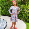 AL Limited Girls Long Sleeve Boutique Trendy Rainbow Swing Party Dress - Lil FashionAva 