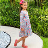 AL Limited Girls Long Sleeve Boutique Trendy Rainbow Swing Party Dress - Lil FashionAva 