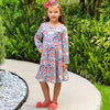 AL Limited Girls Long Sleeve Boutique Trendy Rainbow Swing Party Dress - Lil FashionAva 