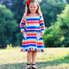 AnnLoren Baby Big Girls Boutique Fall Rainbow Hearts Cotton Winter Dress - Lil FashionAva 