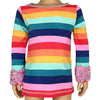 AnnLoren Baby Big Girls Boutique Long Sleeve Rainbow Ruffle Layering T-shirt - Lil FashionAva 
