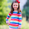 AnnLoren Baby Big Girls Boutique Long Sleeve Rainbow Ruffle Layering T-shirt - Lil FashionAva 