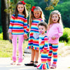AnnLoren Baby Big Girls Boutique Long Sleeve Rainbow Ruffle Layering T-shirt - Lil FashionAva 