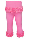 AnnLoren Baby Girls Big Girls Boutique Dark Pink Ruffle Butt Leggings Set - Lil FashionAva 