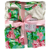 AnnLoren Baby Girls Layette Floral Onesie Pants Headband 3pc Gift Set Clothing - Lil FashionAva 