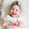 AnnLoren Baby Girls Layette Floral Onesie Pants Headband 3pc Gift Set Clothing - Lil FashionAva 