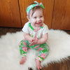 AnnLoren Baby Girls Layette Floral Onesie Pants Headband 3pc Gift Set Clothing - Lil FashionAva 