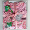 AnnLoren Baby Girls Layette Pink Arabesque Floral Onesie Pants Headband 3pc Gift Set - Lil FashionAva 