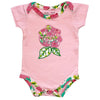 AnnLoren Baby Girls Layette Pink Floral Onesie Pants Headband 3pc Gift Set Clothing - Lil FashionAva 