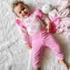 AnnLoren Baby Girls Layette Pink Polka Dot Onesie Pants Headband 3pc Gift Set Clothing - Lil FashionAva 