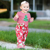 AnnLoren Baby Girls Merry Christmas Tree Holiday Floral Toddler Romper One Piece - Lil FashionAva 