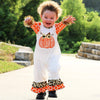 AnnLoren Baby Girls Orange pumpkin Autumn Holiday Cotton Romper - Lil FashionAva 