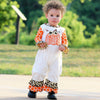 AnnLoren Baby Girls Orange pumpkin Autumn Holiday Cotton Romper - Lil FashionAva 