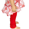 AnnLoren Baby Toddler Big Girls Boutique Red Ruffle Butt Leggings - Lil FashionAva 