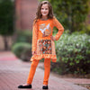 AnnLoren Big Little Girls Fall Foxy Floral Forest Friends Dress & Leggings - Lil FashionAva 