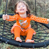 AnnLoren Big Little Girls Fall Foxy Floral Forest Friends Dress & Leggings - Lil FashionAva 