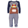 AnnLoren Boys Long Sleeve Turkey Football Baby Toddler Romper One Piece - Lil FashionAva 