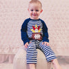 AnnLoren Boys Long Sleeve Turkey Football Baby Toddler Romper One Piece - Lil FashionAva 