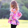 AnnLoren Girls 3/4 Angel Sleeve Tie Dye Cotton Knit Ruffle Shirt - Lil FashionAva 