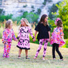 AnnLoren Girls 3/4 Angel Sleeve Tie Dye Cotton Knit Ruffle Shirt - Lil FashionAva 
