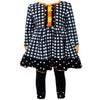 AnnLoren Girls Autumn Black and White Gingham Dress & Leggings Outfit - Lil FashionAva 