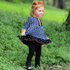 AnnLoren Girls Autumn Black and White Gingham Dress & Leggings Outfit - Lil FashionAva 