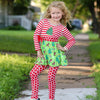 AnnLoren Girls Boutique Christmas Holiday Dress and Polka Dot Legging Set - Lil FashionAva 