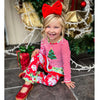 AnnLoren Girls Boutique Christmas Tree Holiday Tunic and Floral Ruffle Pants - Lil FashionAva 