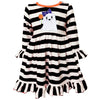 AnnLoren Girls Boutique Friendly Ghost Striped Halloween Cotton Dress - Lil FashionAva 