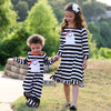 AnnLoren Girls Boutique Friendly Ghost Striped Halloween Cotton Dress - Lil FashionAva 