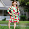 AnnLoren Girls Boutique Holiday Christmas Floral Cotton Winter Dress - Lil FashionAva 