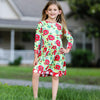 AnnLoren Girls Boutique Holiday Christmas Floral Cotton Winter Dress - Lil FashionAva 