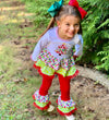 AnnLoren Girls Boutique Polka Dot & Swirl Christmas Tree Clothing Set - Lil FashionAva 