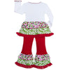 AnnLoren Girls Boutique Polka Dot & Swirl Christmas Tree Clothing Set - Lil FashionAva 