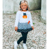 AnnLoren Girls' Halloween Orange Pumpkin and Black Cat Dress & Leggings Outfit - Lil FashionAva 