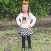 AnnLoren Girls' Halloween Orange Pumpkin and Black Cat Dress & Leggings Outfit - Lil FashionAva 