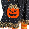 AnnLoren Girls' Halloween Orange Pumpkin Polka Dot Dress & Leggings Outfit - Lil FashionAva 