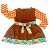 AnnLoren Girls Holiday Orange Pumpkin Patch Autumn Thanksgiving Dress & Leggings - Lil FashionAva 