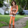 AnnLoren Girls Holiday Orange Pumpkin Patch Autumn Thanksgiving Dress & Leggings - Lil FashionAva 