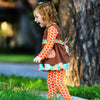 AnnLoren Girls Holiday Orange Pumpkin Patch Autumn Thanksgiving Dress & Leggings - Lil FashionAva 