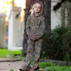 AnnLoren Girls Leopard Ruffle Hoodie 2 Pc Fashion Track Suit - Lil FashionAva 