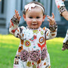 AnnLoren Girls Long Sleeve Forest Animal Friends Baby Toddler Romper - Lil FashionAva 