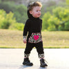 AnnLoren Girls Long Sleeve Leopard Heart Baby Toddler Romper Hoodie One Piece - Lil FashionAva 