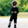 AnnLoren Girls Long Sleeve Leopard Heart Baby Toddler Romper Hoodie One Piece - Lil FashionAva 