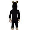 AnnLoren Girls Long Sleeve Leopard Heart Baby Toddler Romper Hoodie One Piece - Lil FashionAva 