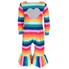 AnnLoren Girls Long Sleeve Rainbow Hearts Baby Toddler Romper One Piece - Lil FashionAva 