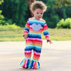 AnnLoren Girls Long Sleeve Rainbow Hearts Baby Toddler Romper One Piece - Lil FashionAva 